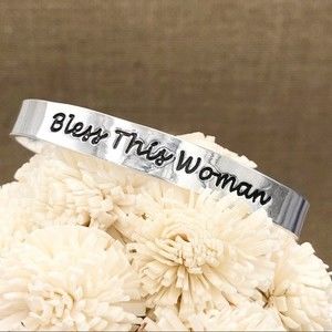 🌼 Bless This Woman Thin Cuff Bracelet